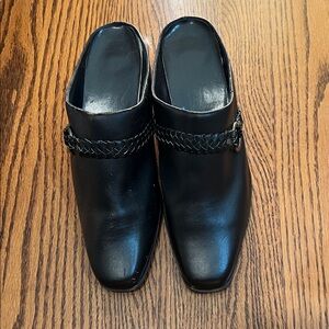 Elegant Black Leather Women's Loafers